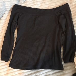 Blue off the shoulder top